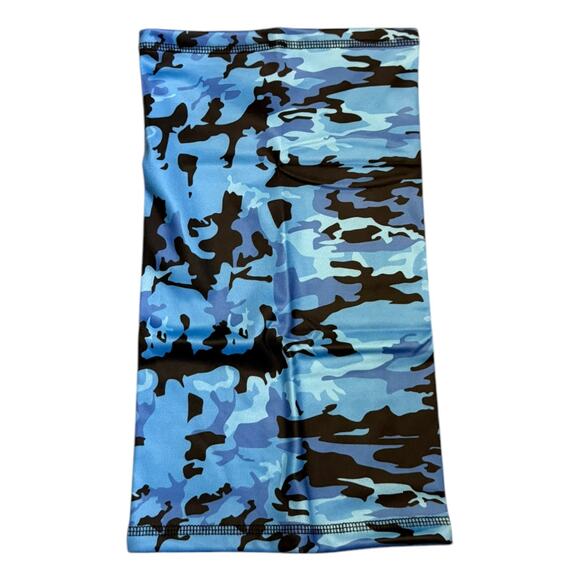 Blue Black Camouflage Fleece Lined Neck Gaiter Balaclava - Picture 1 of 2